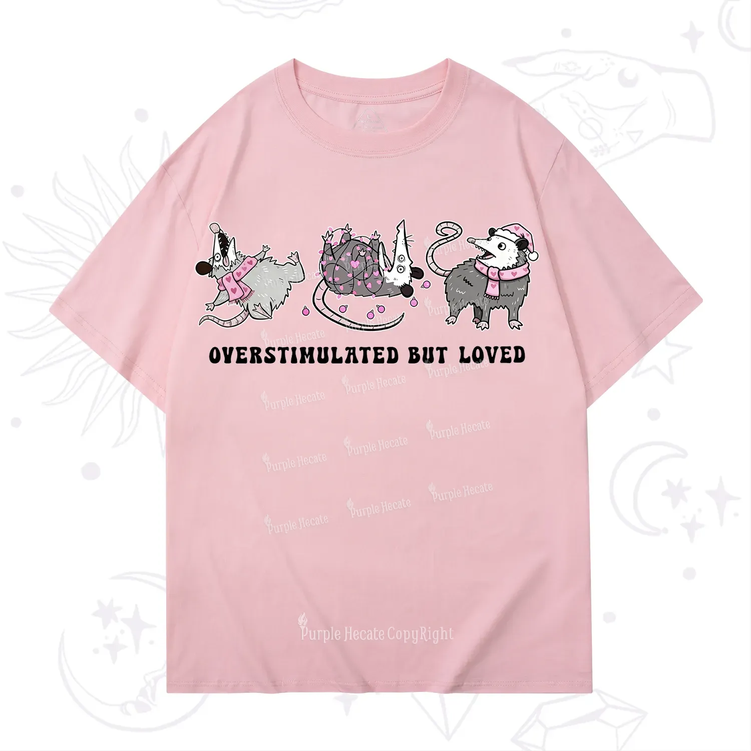 Purplehecate Overstimulated But Loved Valentine T-Shirt