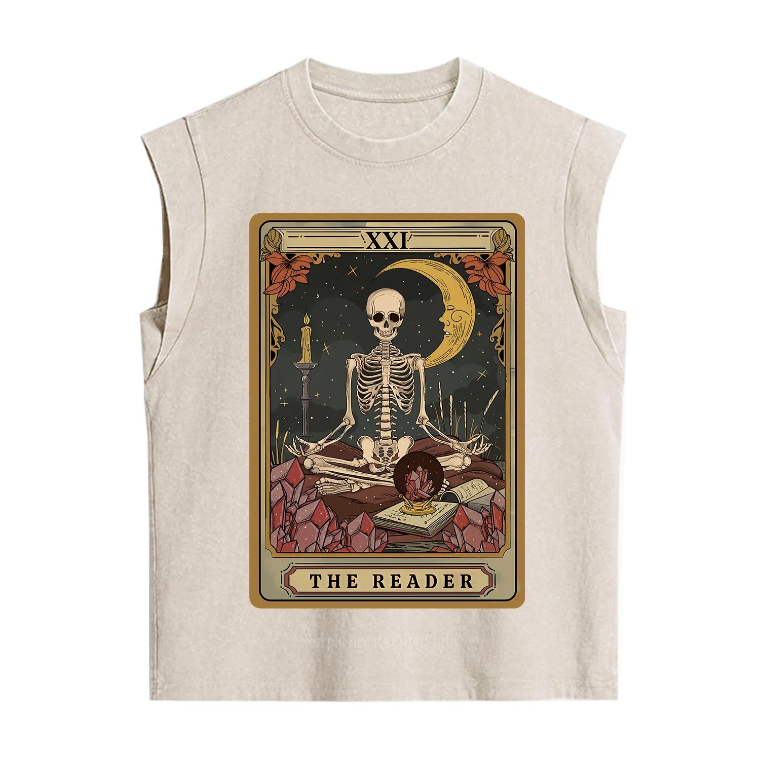 Purplehecate The Reader Tarot Vintage Washed Tank