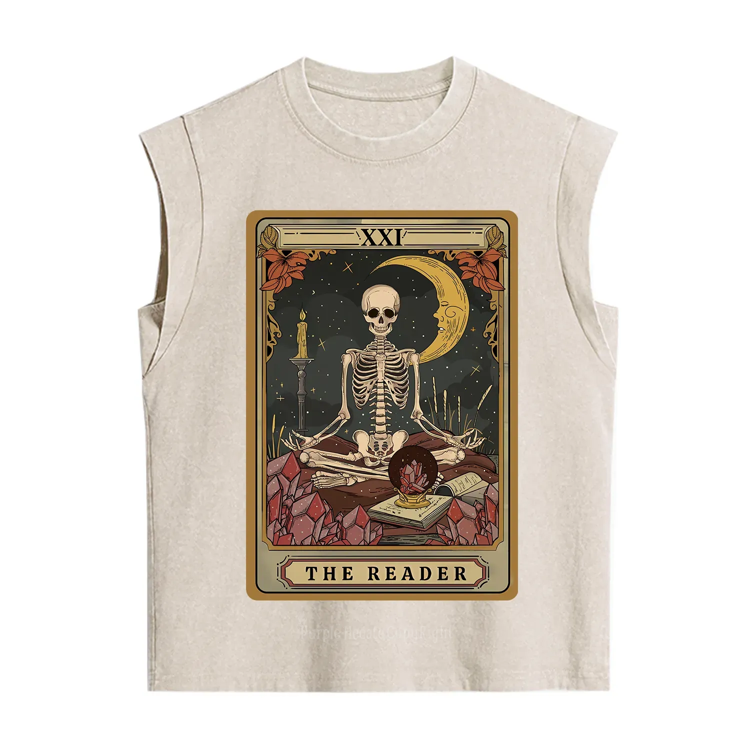 Purplehecate The Reader Tarot Vintage Washed Tank