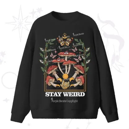 Purplehecate Stay Weird Fuzzy Ugly Sweater