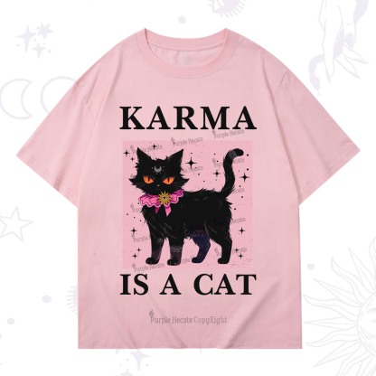 Purplehecate Karma Is A Cat T-Shirt