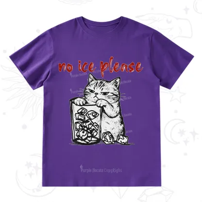 Purplehecate No Ice Please Cat T-Shirt