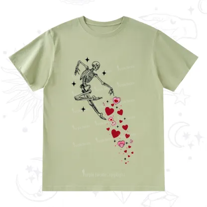 Purplehecate Dancing Skeleton of Love Valentine T-Shirt