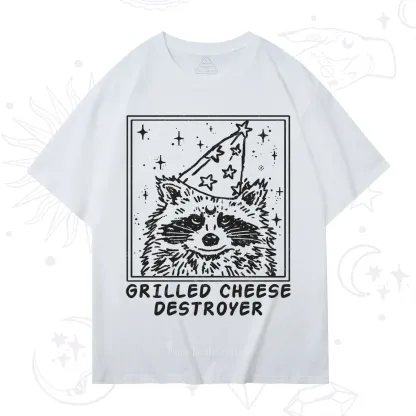 Purplehecate Grilled Cheese Destroyer Raccoon T-Shirt