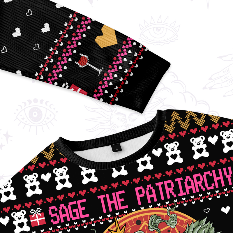 Purplehecate Sage The Patriarchy Ugly Valentine Sweatshirt