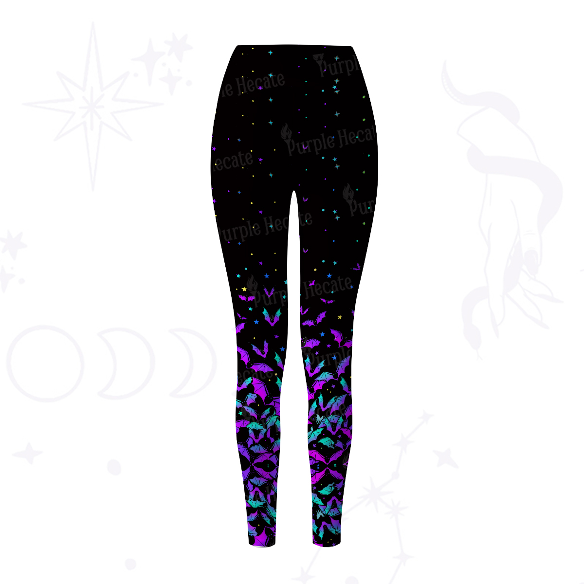 Purplehecate Rainbow Bat Yoga Pants