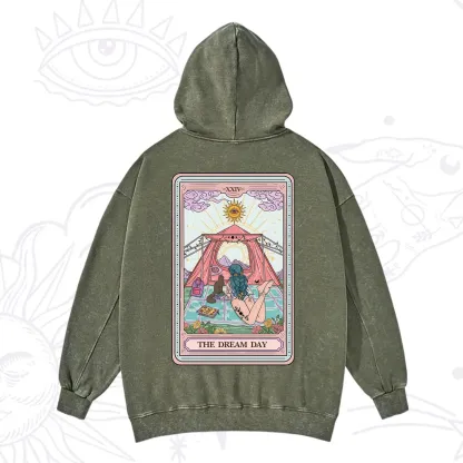 Purplehecate The Camp Lover Tarot Washed Hoodie