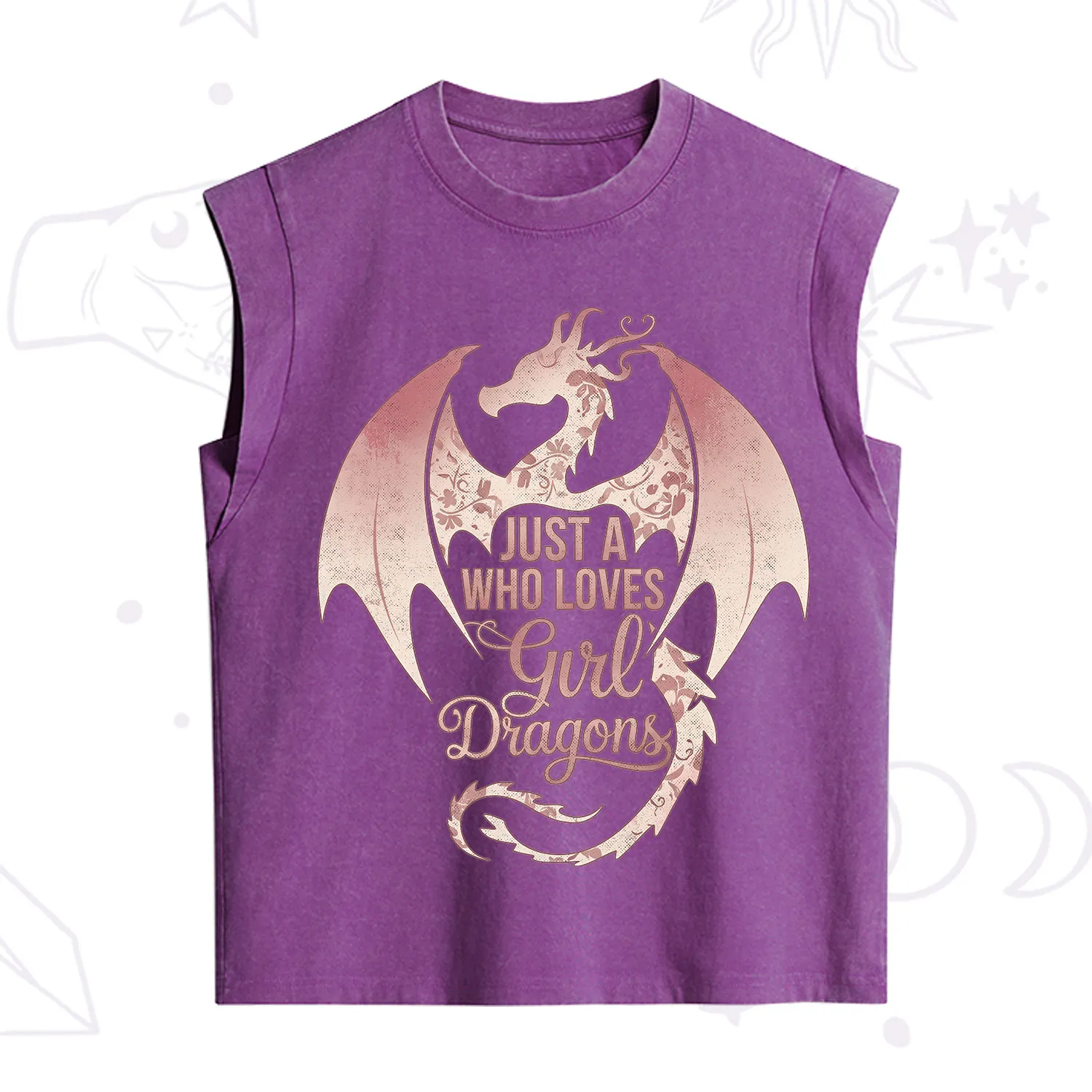 Purplehecate Just A Girl Who Loves Dragons Vintage Washed Tank