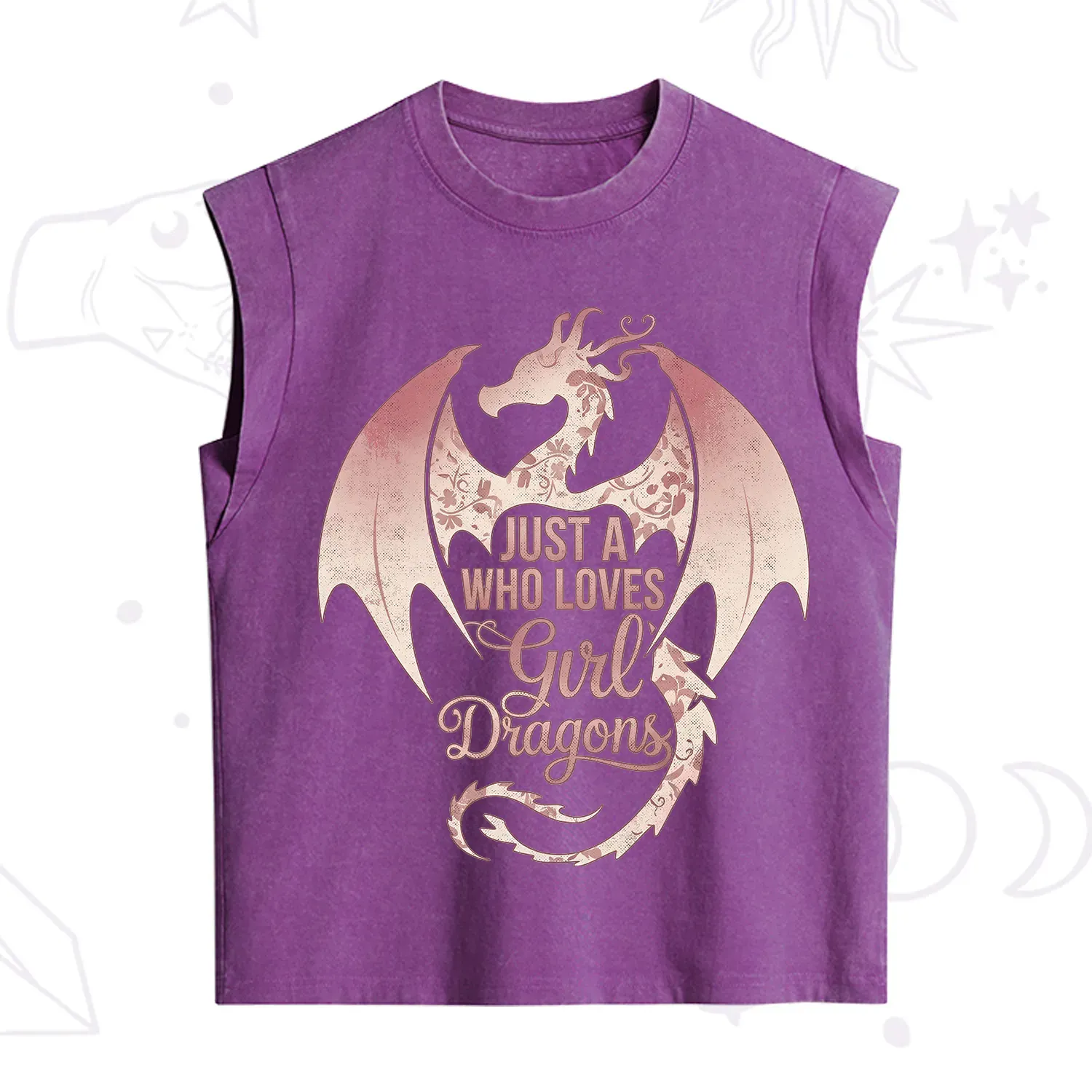 Purplehecate Just A Girl Who Loves Dragons Vintage Washed Tank