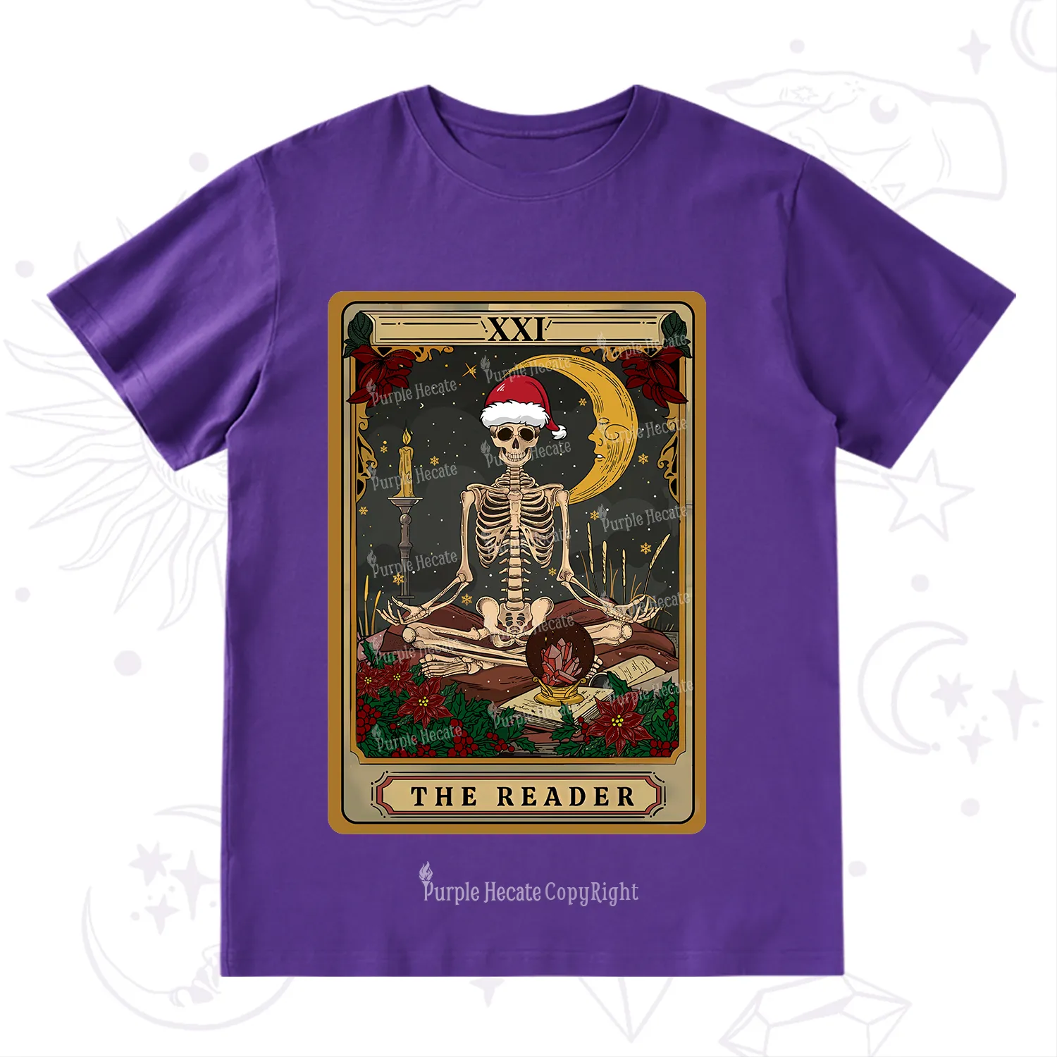 Purplehecate The Reader Tarot Christmas T-Shirt