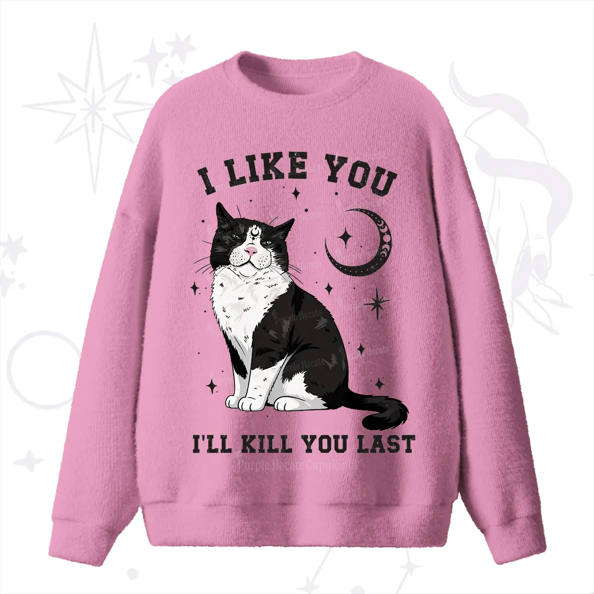 Purplehecate I Like You I'll Kill You Last Fuzzy Ugly Sweater
