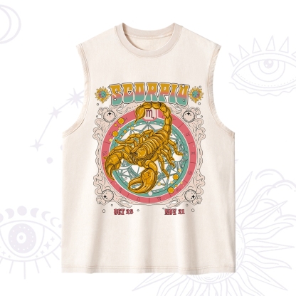 Purplehecate Scorpio Cosmic Zodiac Washed Tank