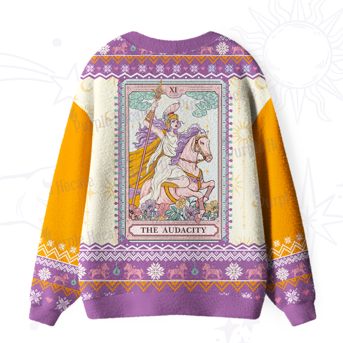 Purplehecate The Audacity Tarot Card Ugly Cardigan Sweaters