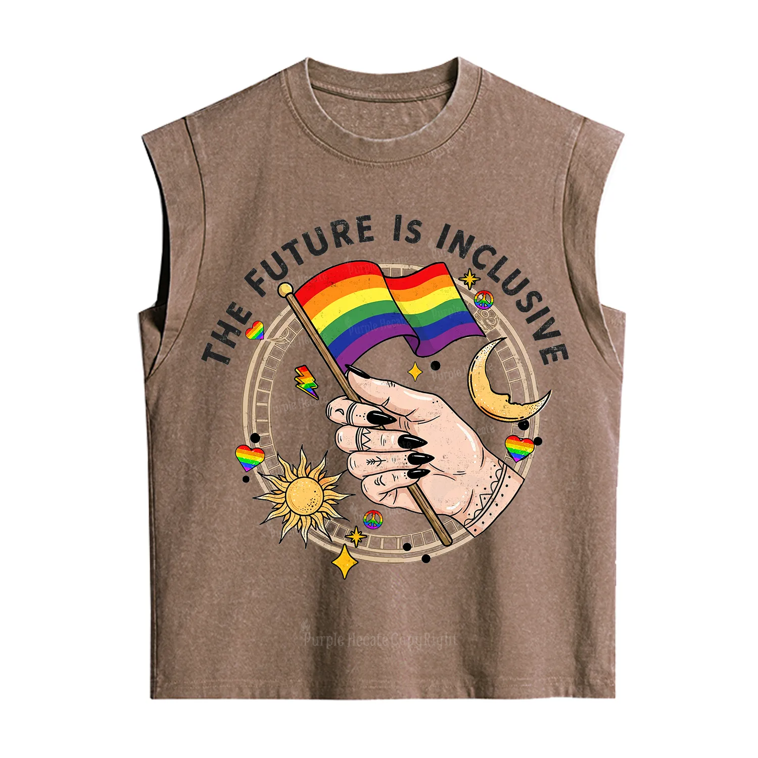 Purplehecate The Future Is Inclusive Vintage Washed Tank