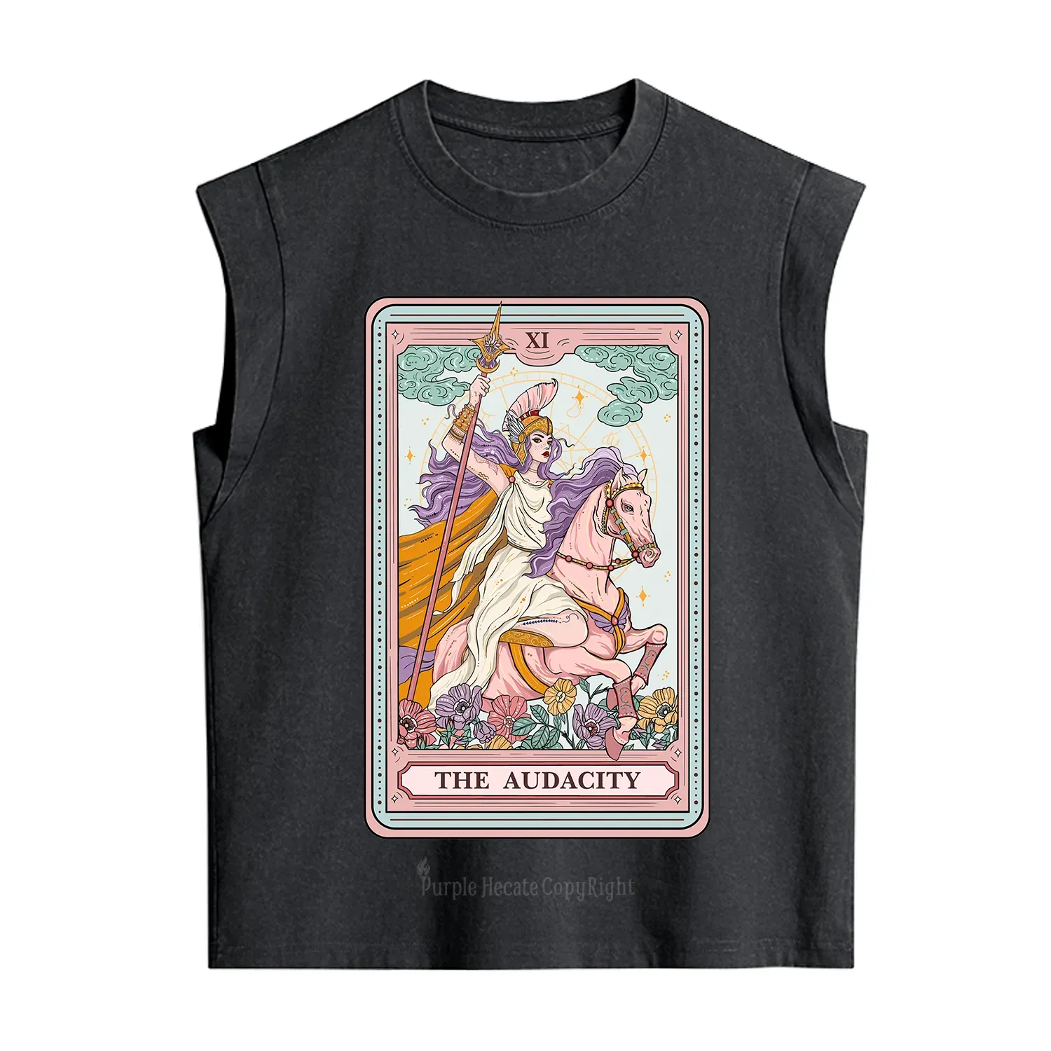 Purplehecate The Audacity Tarot Card Vintage Washed Tank