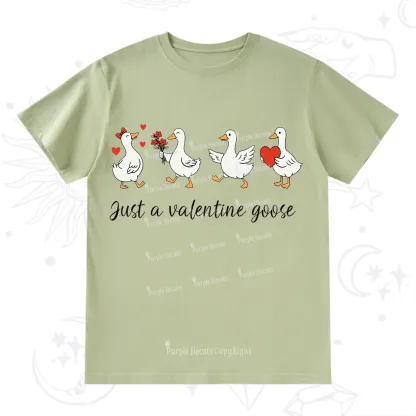 Purplehecate Just A Valentine Goose Valentine T-Shirt