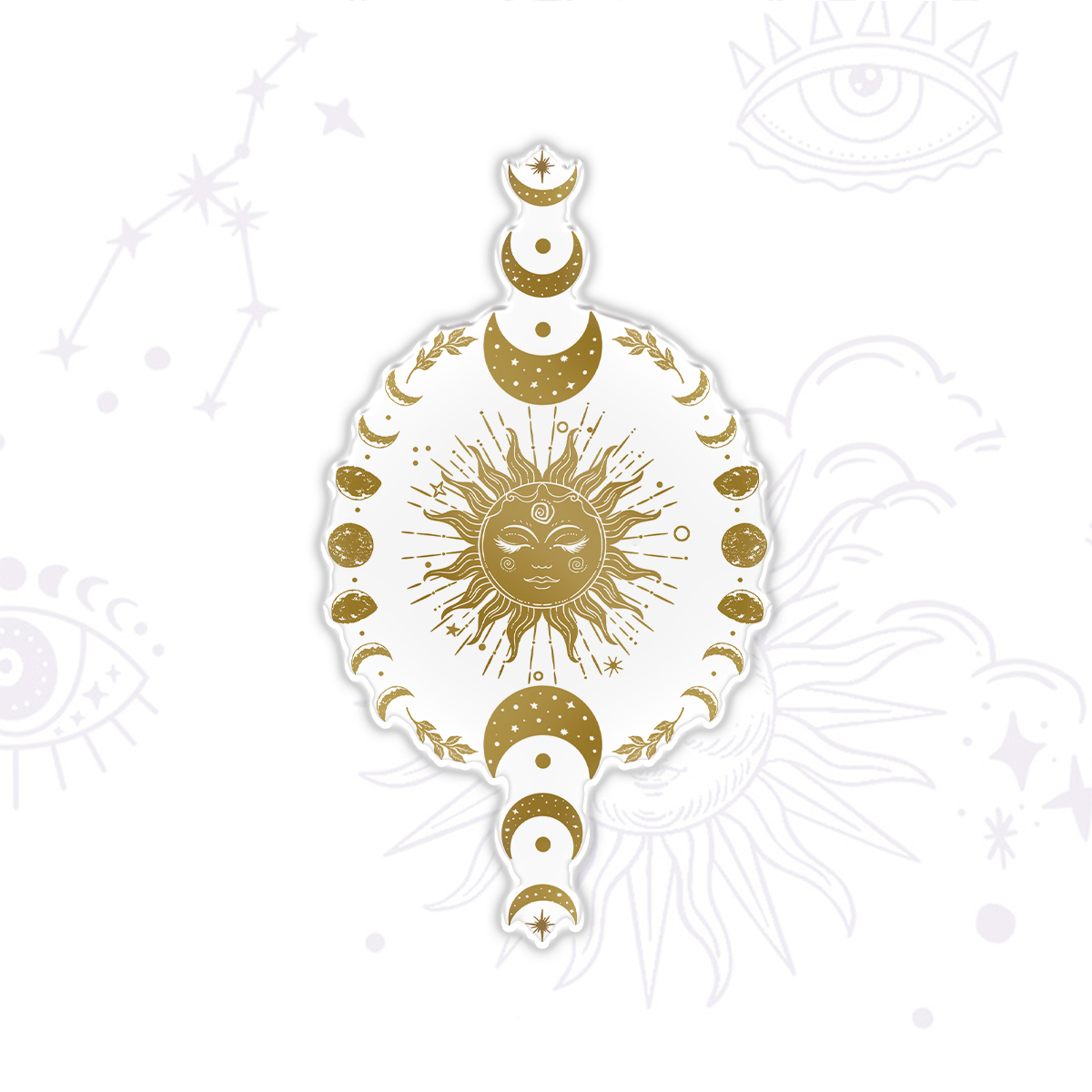 Purplehecate Celestial Sun & Moon Phases Magnet