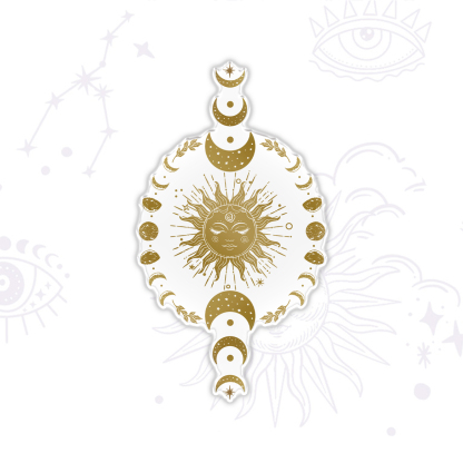 Purplehecate Celestial Sun & Moon Phases Magnet