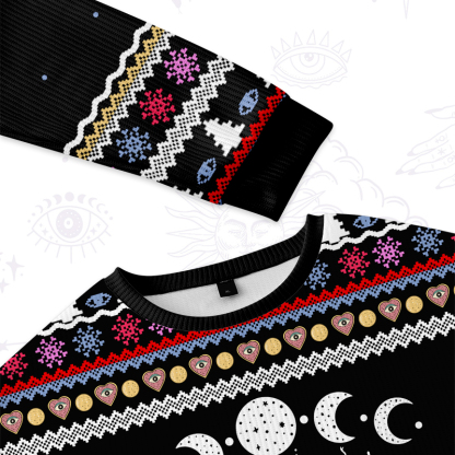 Purplehecate Lunar Serpent Alchemy Ugly Christmas Sweatshirts