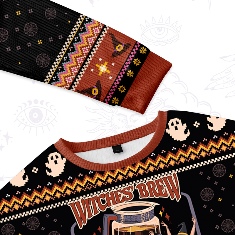 Purplehecate Witches' Brew Ugly Halloween Sweatshirts