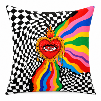 Purplehecate Trippy Rainbow Heart Eye Pillow