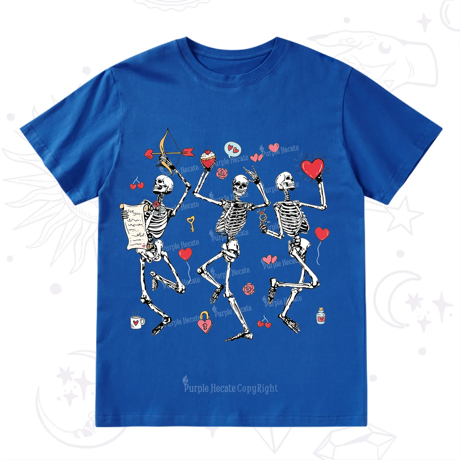 Purplehecate Skeleton Dancing Valentine T-Shirt