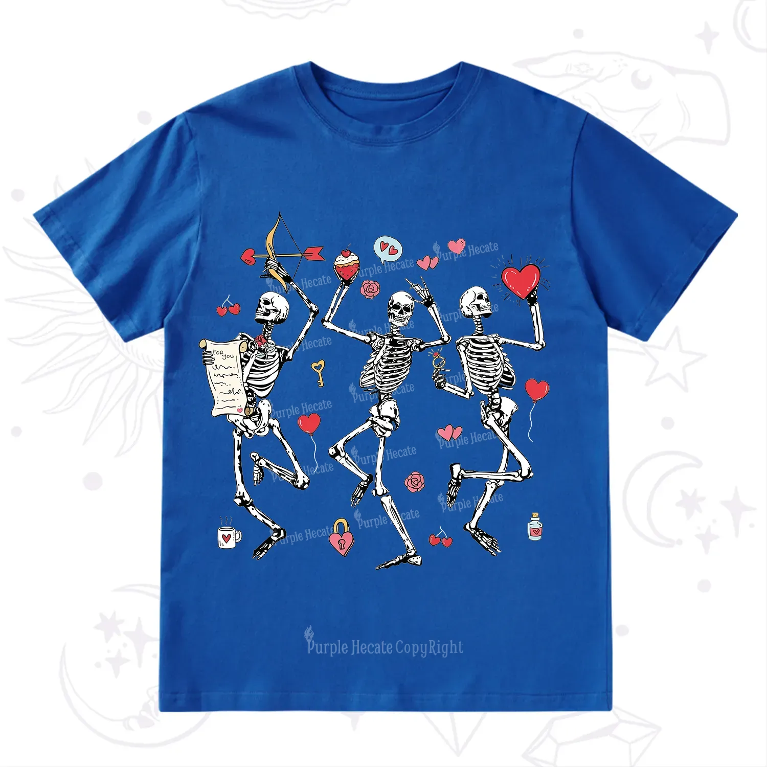 Purplehecate Skeleton Dancing Valentine T-Shirt