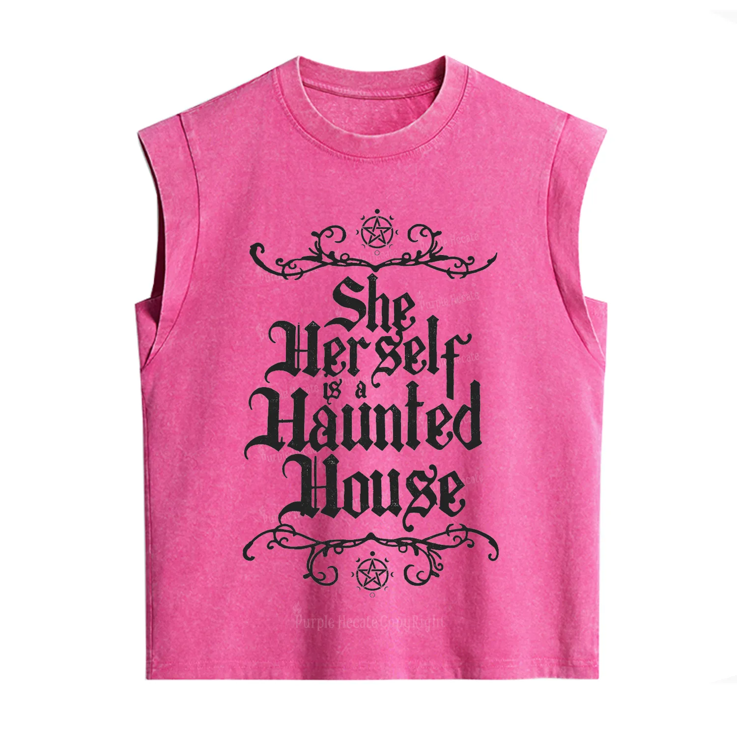 Purplehecate She Herself is a Haunted House Vintage Washed Tank