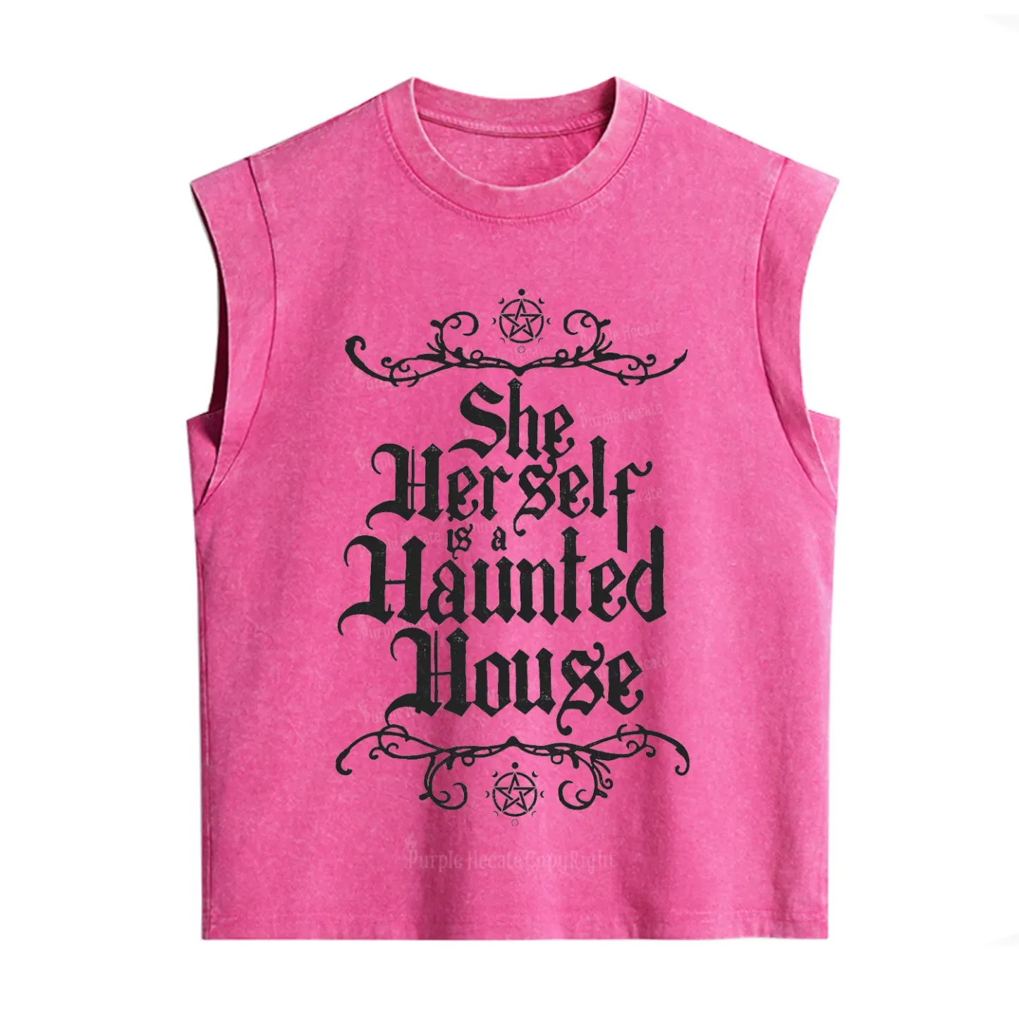 Purplehecate She Herself is a Haunted House Vintage Washed Tank