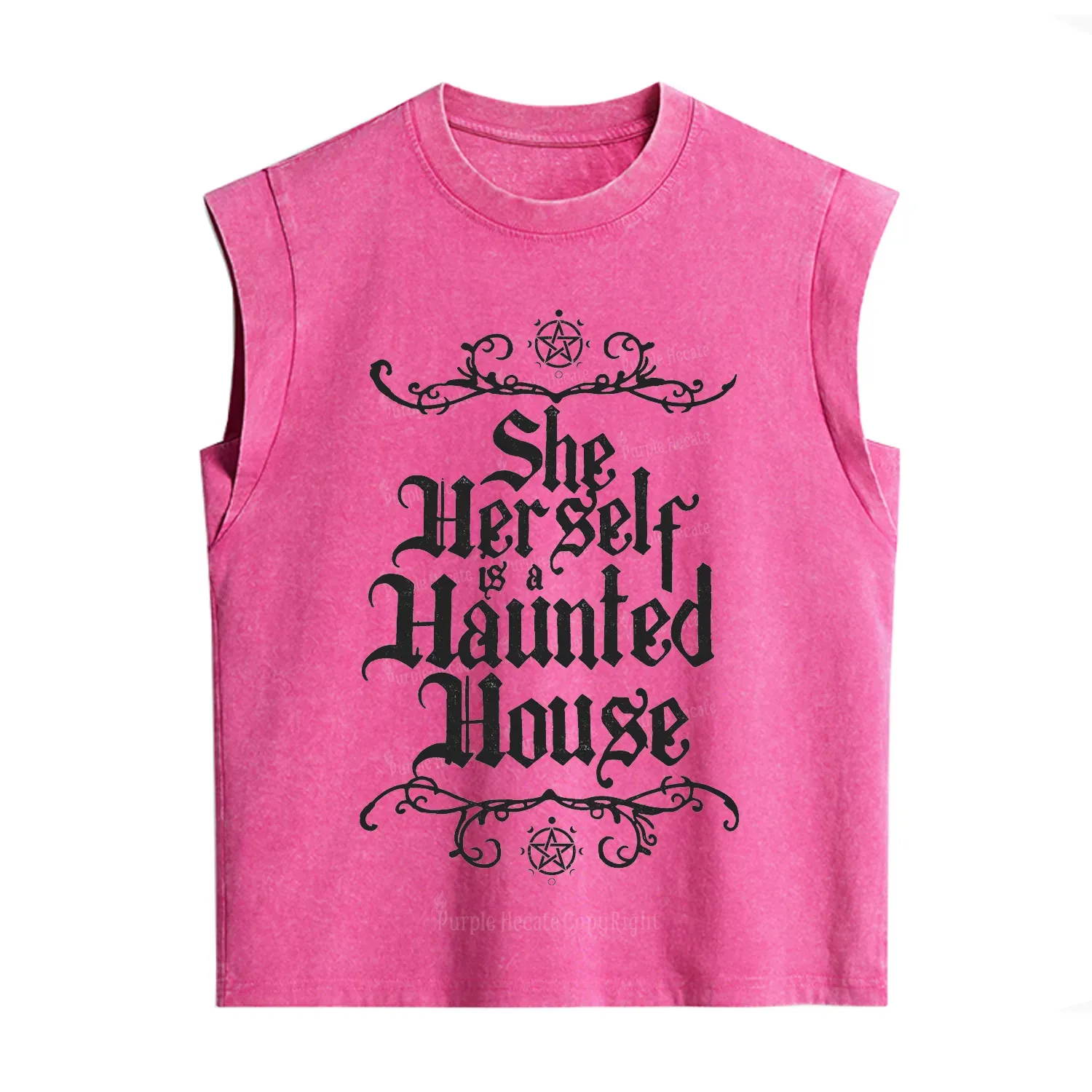 Purplehecate She Herself is a Haunted House Vintage Washed Tank