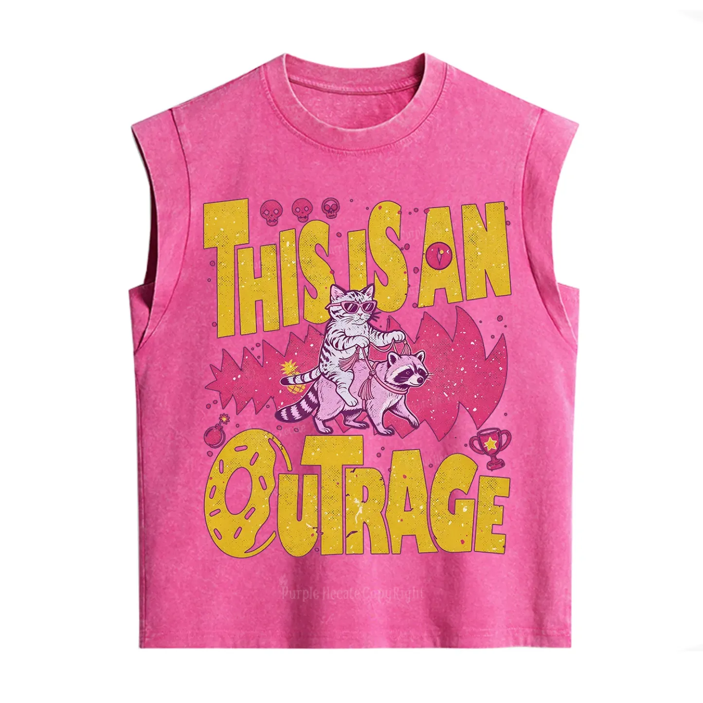 Purplehecate This Is An Outrage Angry Raccoons Vintage Washed Tank