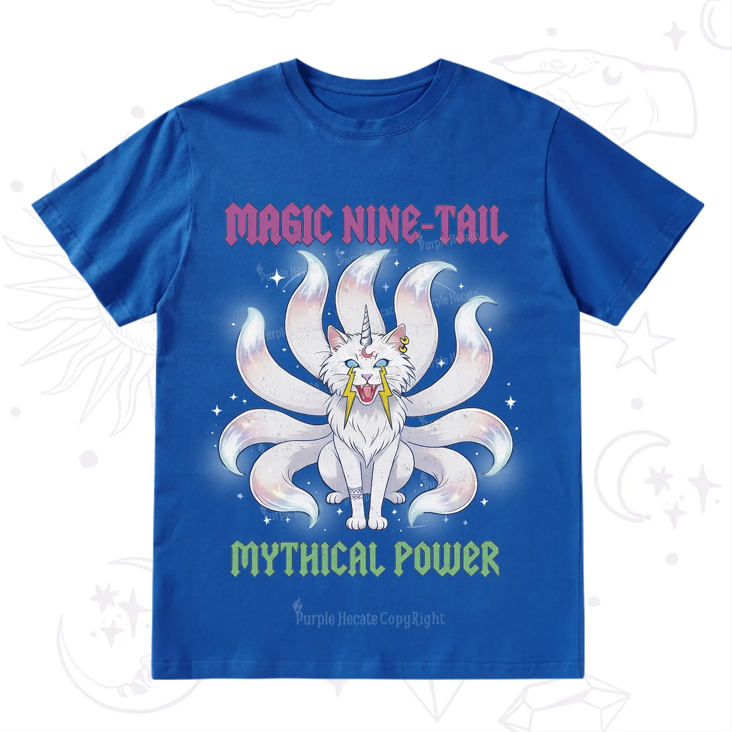 Purplehecate Magic Nine Tail Cat T-Shirt