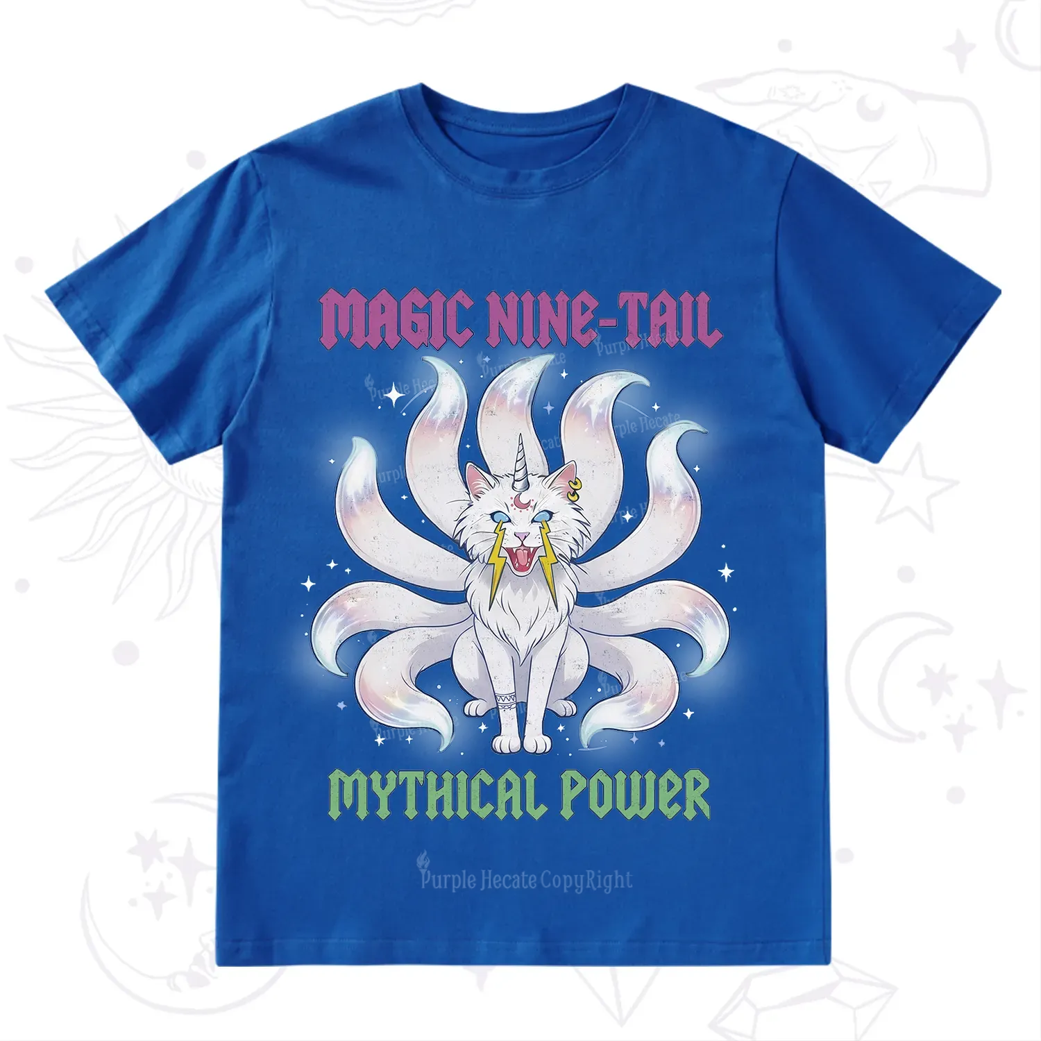 Purplehecate Magic Nine Tail Cat T-Shirt
