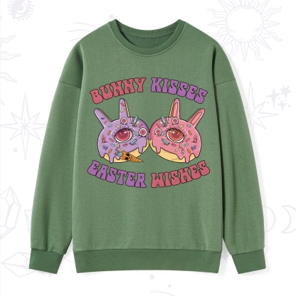 Purplehecate Bunny Kisses Easter Wishes Sweatshirt