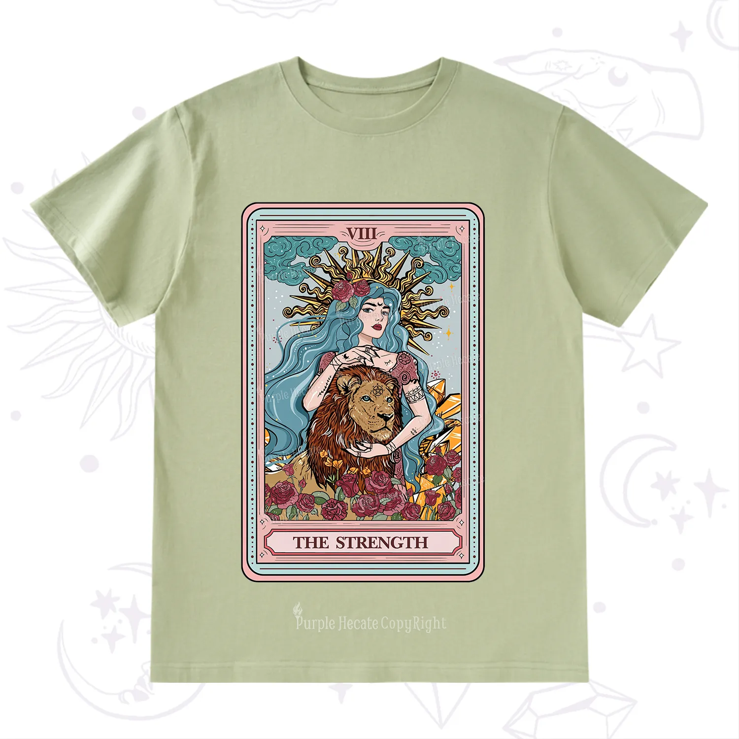 Purplehecate The Strength Tarot Card T-Shirt