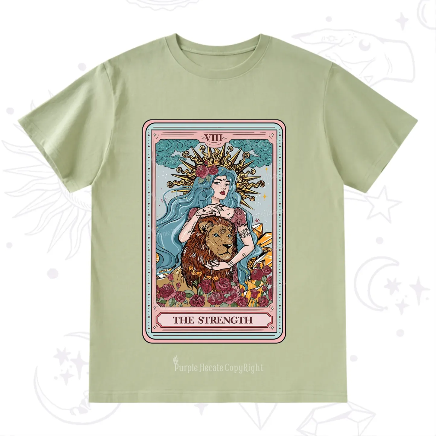 Purplehecate The Strength Tarot Card T-Shirt
