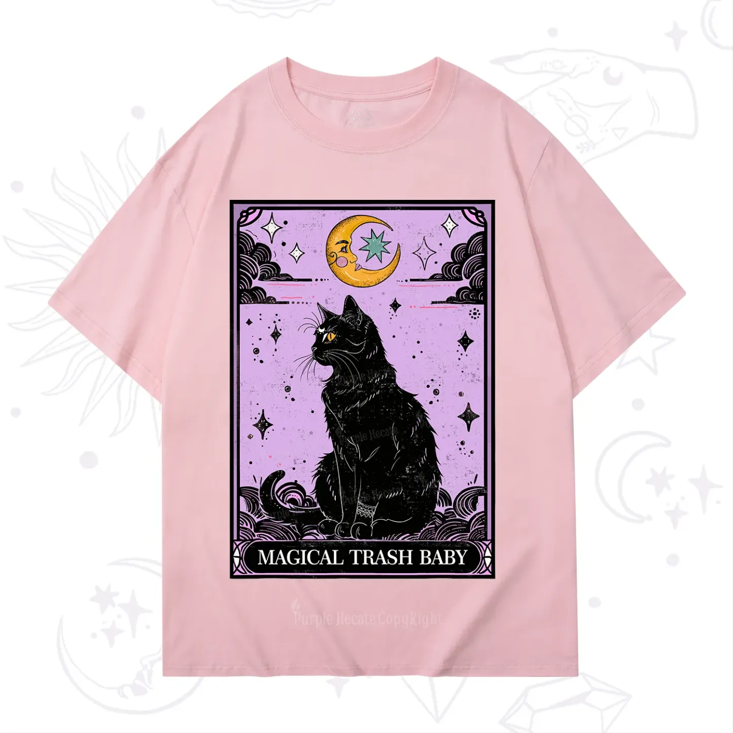 Purplehecate Magical Trash Baby Tarot Cat T-Shirt