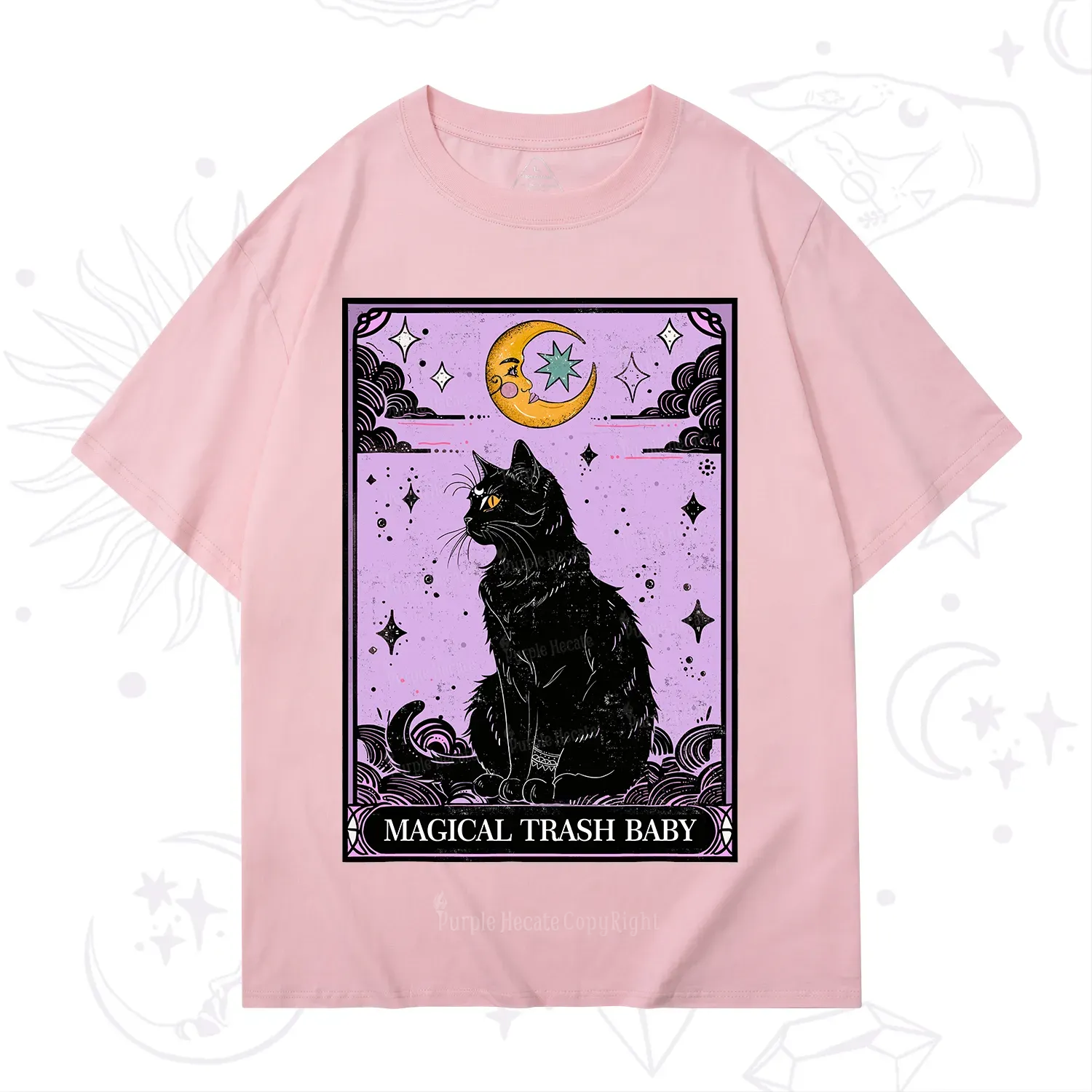 Purplehecate Magical Trash Baby Tarot Cat T-Shirt