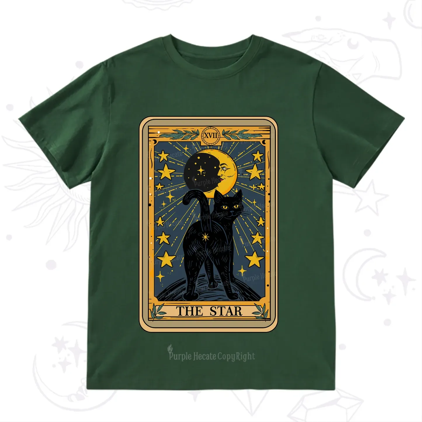 Purplehecate The Star Tarot Cat T-Shirt