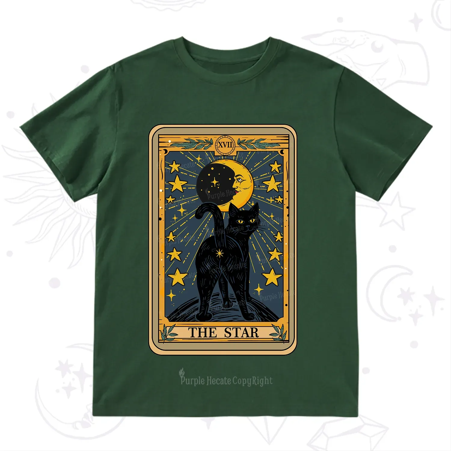 Purplehecate The Star Tarot Cat T-Shirt