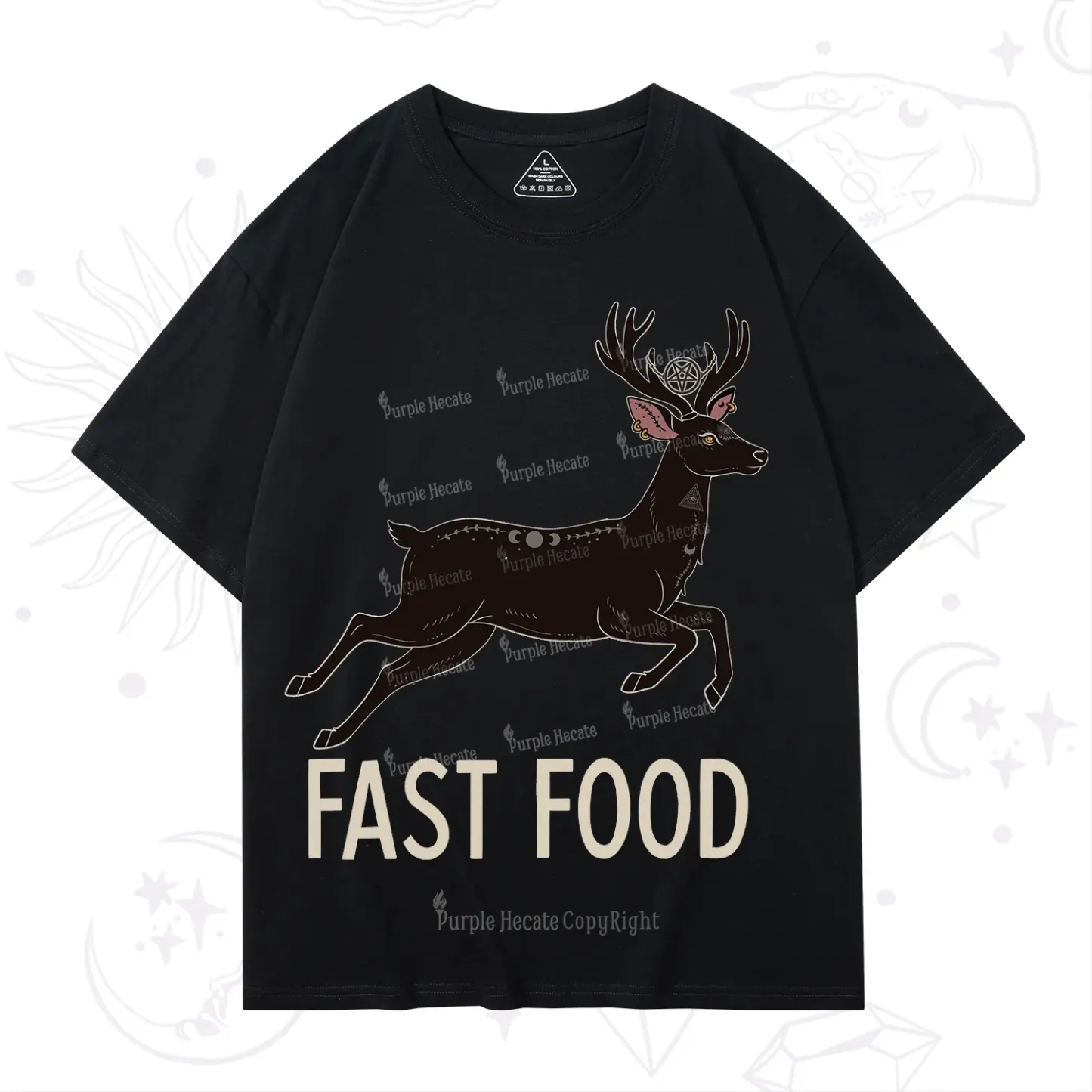 Purplehecate Fast Food Deer T-Shirt