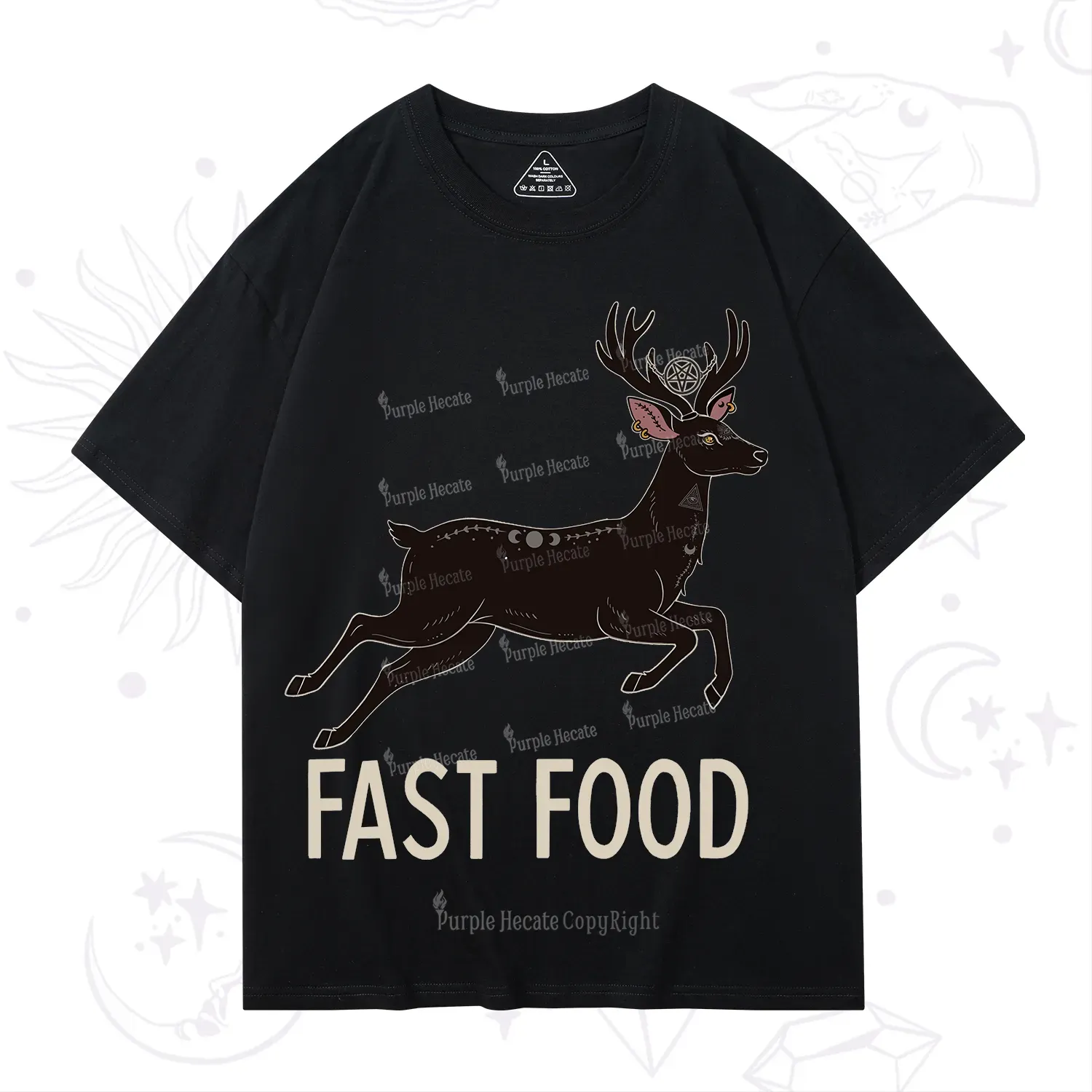 Purplehecate Fast Food Deer T-Shirt