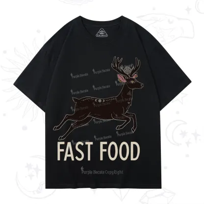 Purplehecate Fast Food Deer T-Shirt