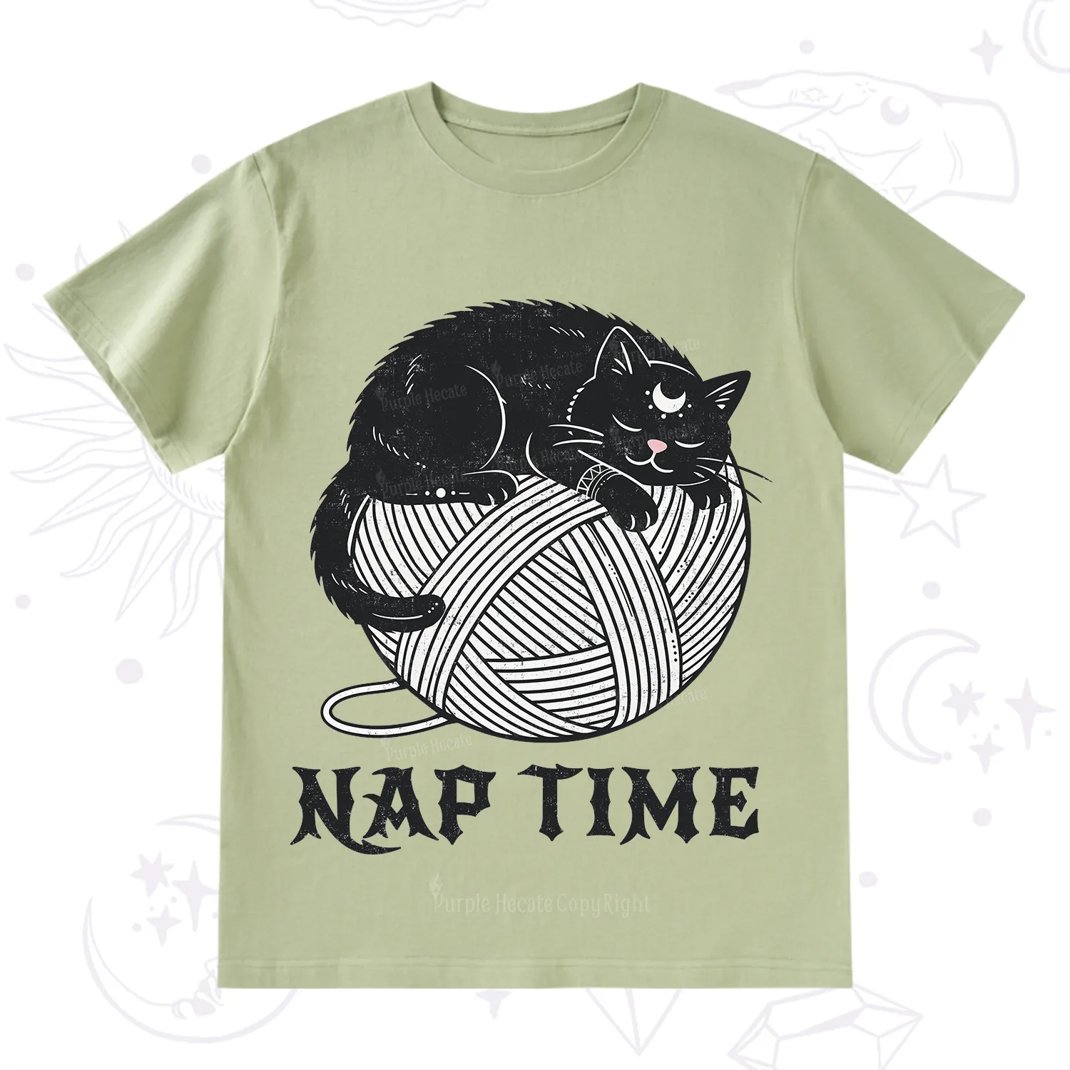 Purplehecate Nap Time Cat T-Shirt