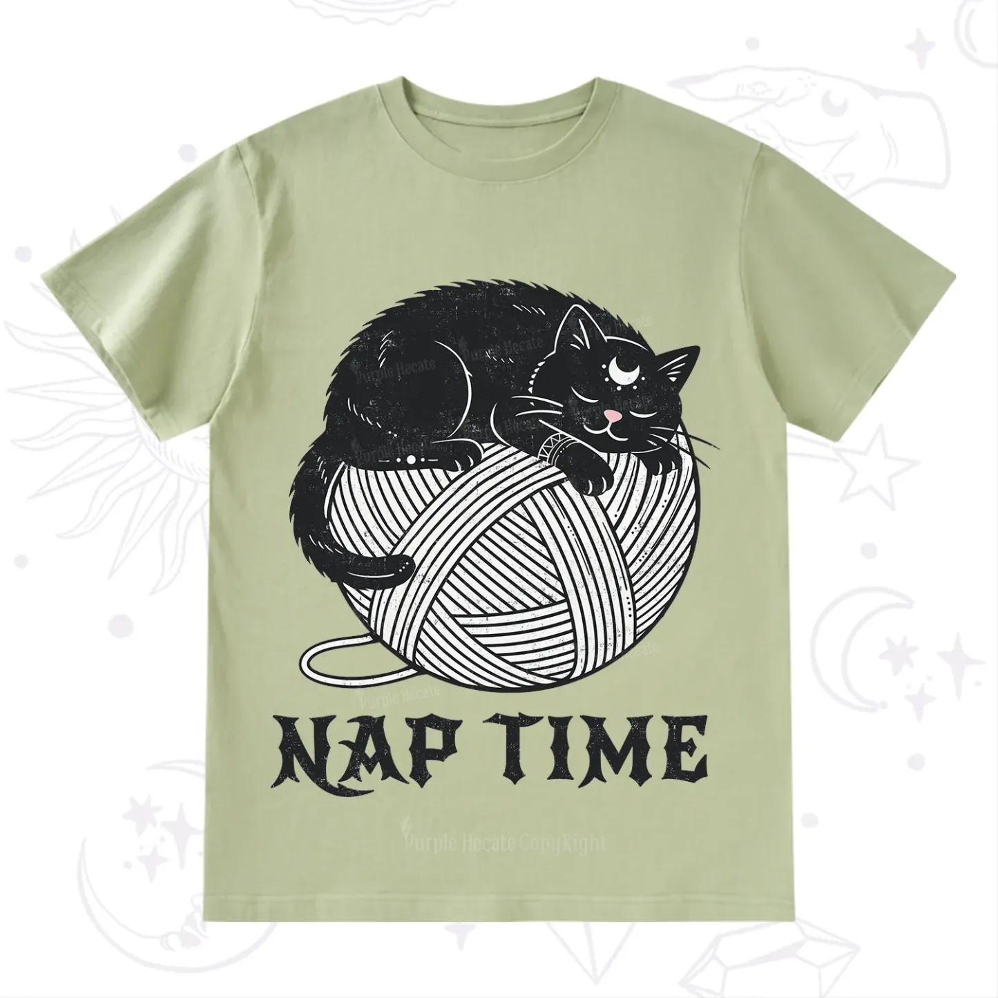 Purplehecate Nap Time Cat T-Shirt