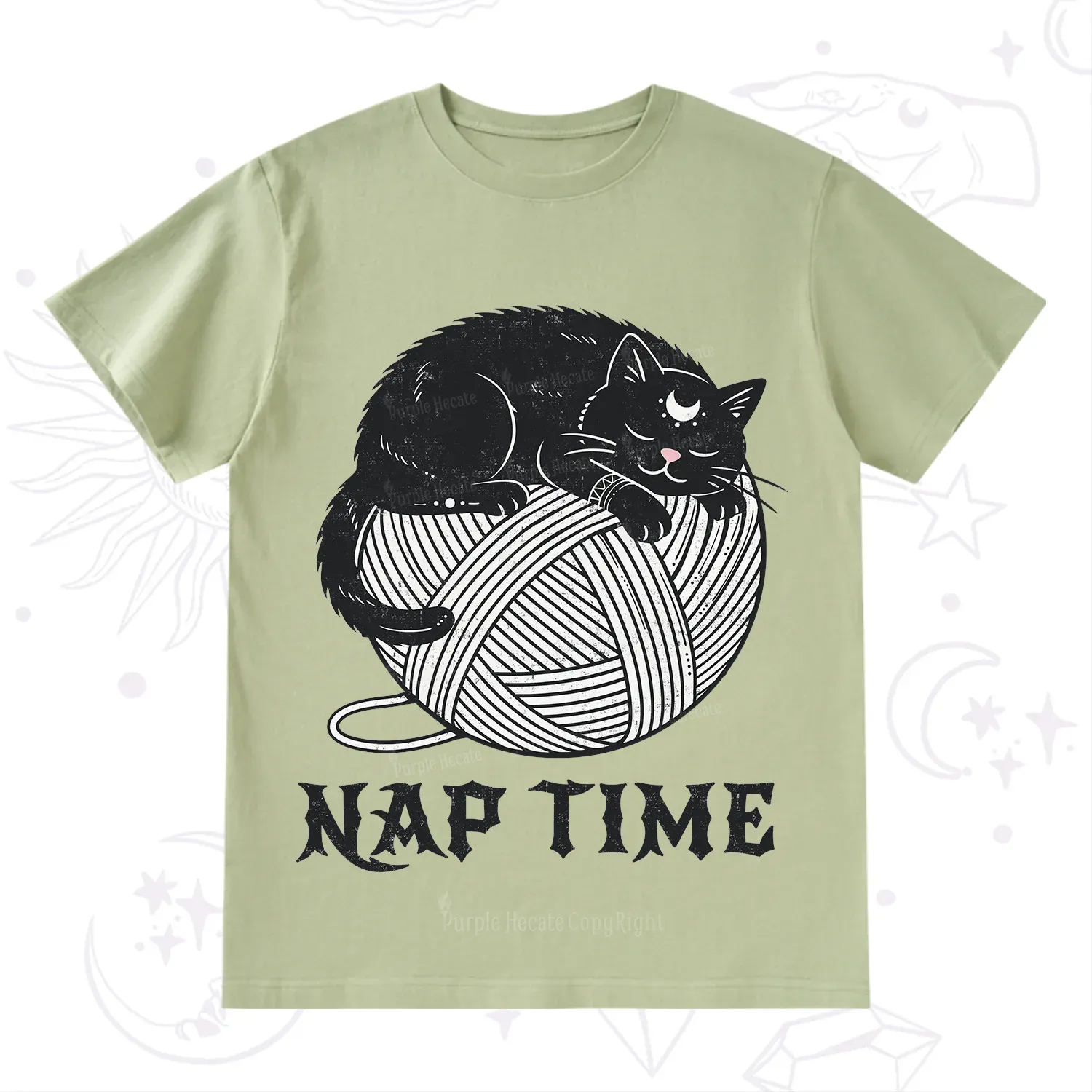 Purplehecate Nap Time Cat T-Shirt