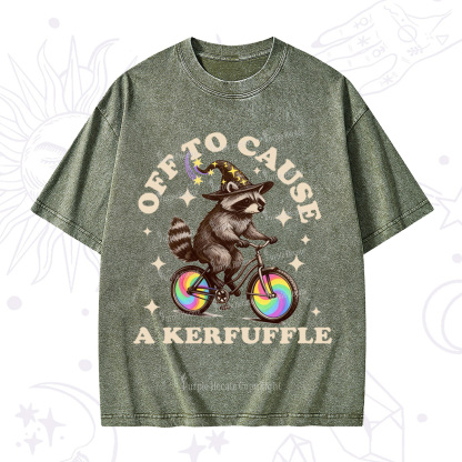 Purplehecate Off To Cause A Kerfuffle Washed T-Shirt