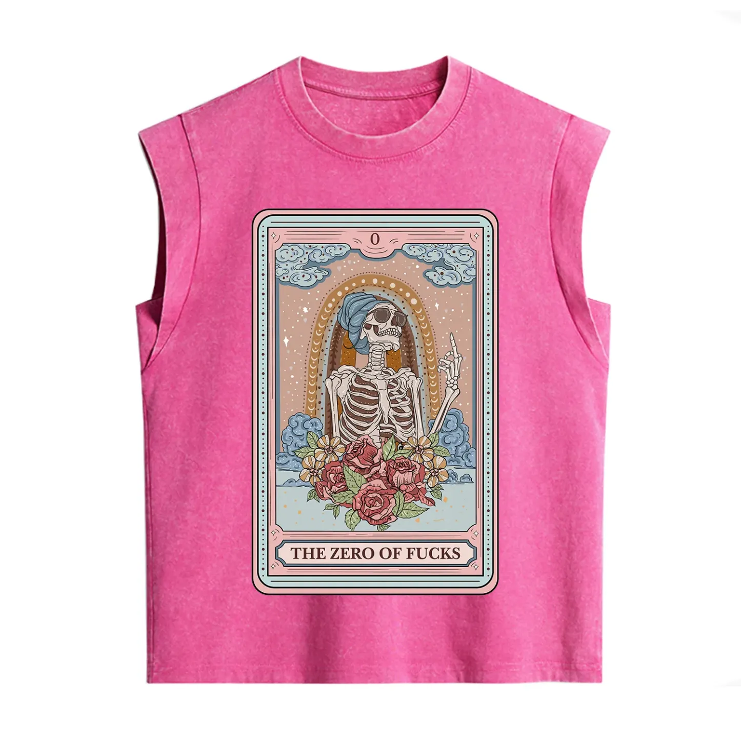 Purplehecate The Zero Of Fucks Tarot Card Vintage Washed Tank