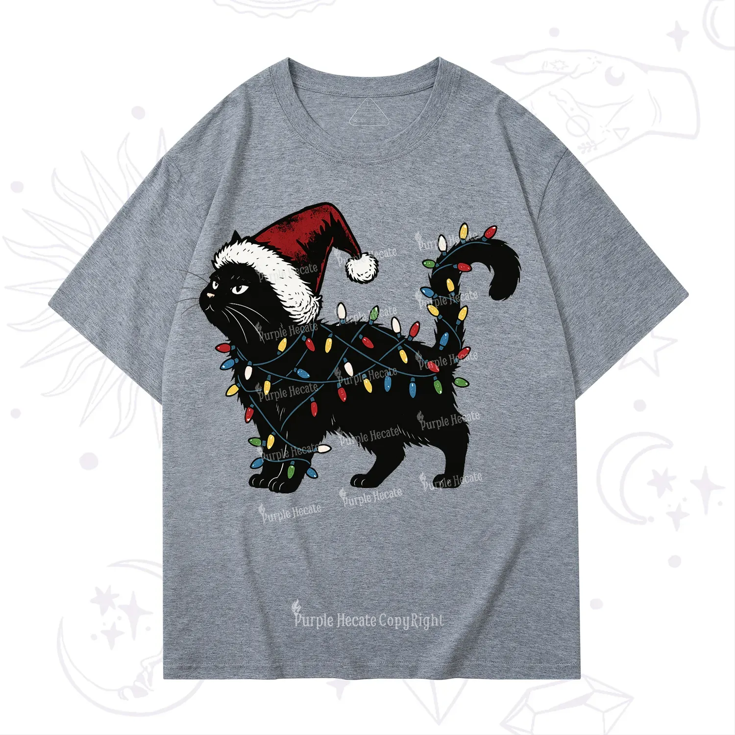 Purplehecate Cute Cat Christmas T-Shirt