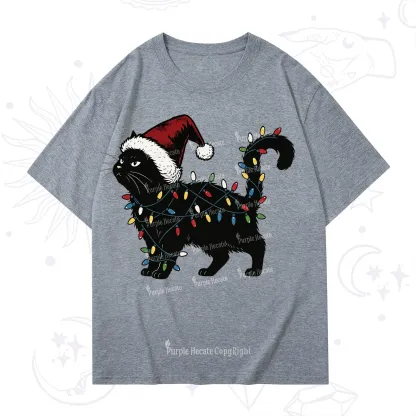 Purplehecate Cute Cat Christmas T-Shirt